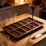 2-Piece Dubai Rectangle Chocolate Silicone Mold Set – Food-Grade, Easy Release, Heat-Resistant Baking Molds for Chocolate, Candy, and Cake(12-in-1) - Front View