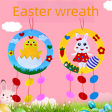 Rabbit 3-Piece Easter Kids Craft Decoration Set – DIY Hanging Ornaments for Preschool Activities and Holiday Fun