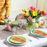 Carrot 18-Piece Easter Cutlery Holders Set – 3 Identical Sets of 6, Festive Tableware Decor for Holiday Dining and Party Use