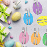 Carrot 18-Piece Easter Cutlery Holders Set – 3 Identical Sets of 6, Festive Tableware Decor for Holiday Dining and Party Use