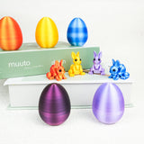 3-Piece Green gradient Easter Surprise Egg Set – Identical Interactive Figurines with Hinged Shell, Collectible Holiday Display Toy