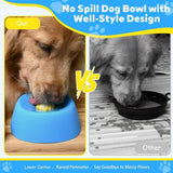 Black bowl and white ball Slow Feeding Dog Bowl with Built-In Rolling Ball – Anti-Spill Pet Lick Dish for Healthy Eating Habits - Side View