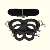 2-Pack Black Small Mammal Harness Set – 6 Pcs (S/M/L ×2) + 2×1.5m Leashes for Secure Outdoor Handling