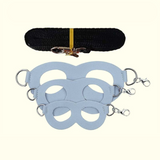 2-Pack Blue Small Mammal Harness Set – 6 Pcs (S/M/L ×2) + 2×1.5m Leashes for Secure Outdoor Handling