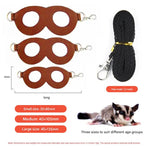 2-Pack Apple green Small Mammal Harness Set – 6 Pcs (S/M/L ×2) + 2×1.5m Leashes for Secure Outdoor Handling