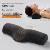 Pink Cervical Support Pillow – Memory Foam Core with Ergonomic Design for Neck Pain Relief and Deep Sleep - Top-Down View