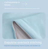 Green and gray combination Cooling Summer Quilt with Ice Silk Fabric Lightweight Breathable Air Conditioner Blanket 150x200cm Soft Washable Comforter for Home Sleep Comfort - Side View