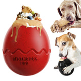Black Mysterious Egg Slow-Feeder Treat Dispenser for Dogs – Food-Grade TPR Interactive Toy with 7 Internal Feeding Posts, Freezable and Dishwasher-Safe Design