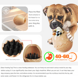 Black Mysterious Egg Slow-Feeder Treat Dispenser for Dogs – Food-Grade TPR Interactive Toy with 7 Internal Feeding Posts, Freezable and Dishwasher-Safe Design - Side View