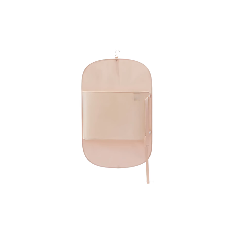 Pink Foldable Hanging Compression Board for Wardrobe Organization – 90×58 cm Ultra-Thin Garment Organizer with Adjustable Side Straps and Top Buckle, Holds Up to 30 Thin Jackets