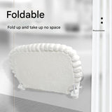 White Plush Cat Window Hammock with Strong Suction Cups, Faux Rabbit Fur Pet Bed for Cats and Small Dogs, Space-Saving Foldable Hanging Cat Perch for Sunbathing and Relaxation