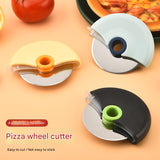 5-Pack Round Wheel Pizza Cutter Set with Protective Covers, Detachable Stainless Steel Pie Cutter, Easy Clean Kitchen Baking Tools - Side View