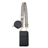 Black Women's Multi-Functional Crossbody Phone Bag with Detachable Coin Purse, PU Leather Shoulder Bag with Credit Card Slots, Stylish Minimalist Design for Daily Use