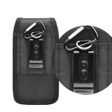 2-Pack Black Universal Heavy-Duty Nylon Belt Holster Pouch with Card Slot – Durable Oxford Cloth Waist Pack for iPhone 16 Pro Max & Android Phones – Vertical & Horizontal Carry Options (XL)