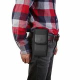 2-Pack Black Universal Heavy-Duty Nylon Belt Holster Pouch with Card Slot – Durable Oxford Cloth Waist Pack for iPhone 16 Pro Max & Android Phones – Vertical & Horizontal Carry Options (XL) - Extra Image