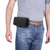 2-Pack Black Universal Heavy-Duty Nylon Belt Holster Pouch with Card Slot – Durable Oxford Cloth Waist Pack for iPhone 16 Pro Max & Android Phones – Vertical & Horizontal Carry Options (XL)