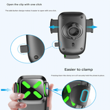 2-Pack Grey Universal Car Sun Visor Phone Mount with 360° Rotation, Adjustable Clamp for 4.7-7 Inch Phones, Hands-Free Navigation & Charging Support for Safe Driving - Side View