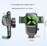 2-Pack Green Universal Car Sun Visor Phone Mount with 360° Rotation, Adjustable Clamp for 4.7-7 Inch Phones, Hands-Free Navigation & Charging Support for Safe Driving - 45-Degree Angle