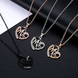 Rose gold MOM Heart Pendant Necklace with Rhinestones - Adjustable 47+5cm Chain, Lightweight Alloy Jewelry for Mother's Day Gift, Everyday Wear & Special Occasions - Elegant Letter Design for Women