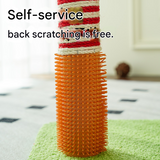 Colorful U-Shaped Cat Tree with Sisal Scratching Posts, Multi-Level Perch & Hanging Ball Toy - Compact Cat Climbing Frame for Small Spaces, Durable Fabric & Wood Construction for Kittens & Adult Cats - Side View