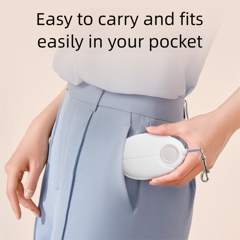 White Retractable Dog Leash with Luminous Rope 3M Anti-Tangle Automatic Extension Pet Walking Rope for Small to Medium Dogs Comfortable Grip and Lightweight Wrist Strap for Night Walks