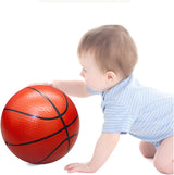 3-Pack 16cm Inflatable Sports Balls Set PVC Mini Soccer Basketball Rugby for Toddlers Kindergarten Outdoor Play Includes Hand Pump for Easy Inflation - Side View