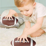 3-Pack 16cm Inflatable Sports Balls Set PVC Mini Soccer Basketball Rugby for Toddlers Kindergarten Outdoor Play Includes Hand Pump for Easy Inflation - Top-Down View