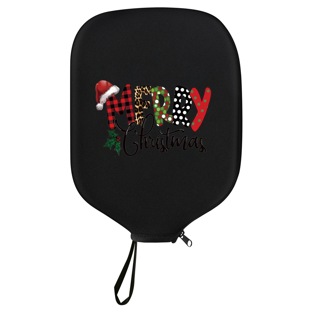 Black Neoprene Pickleball Paddle Cover Protective Case with Fun Graphic Design Durable Beach Tennis Racket Sleeve Bag for Table Tennis Paddles Shockproof Sports Equipment Storage(Style:3)