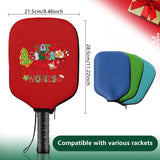 Black Neoprene Pickleball Paddle Cover Protective Case with Fun Graphic Design Durable Beach Tennis Racket Sleeve Bag for Table Tennis Paddles Shockproof Sports Equipment Storage(Style:3)