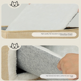 Grey 3-Story Villa Cat House with Scratching Posts - Foldable Double-Decker Cat Condo, Warm & Breathable All-Season Pet Bed, Multi-Functional Play & Sleep Space, Durable Easy-Clean Fabric