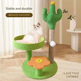 Pineapple Pineapple Cat Tree with Scratching Post & Cozy Perch - Multi-Level Cat Tower with Flower Platform and Hanging Ball for Indoor Cats
