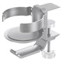 Silver 2-in-1 Rotating Headphone and Cup Holder - No-Drill Aluminum Alloy Desk Clamp Mount for Over-Ear Headsets and Beverages - Space-Saving Organizer for Home Office and Gaming Setup