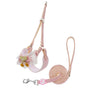 Pink Lace Y-Shaped Pet Harness and Leash Set - Breathable Mesh Vest for Small to Medium Dogs and Cats - Comfortable Walking Gear with 150cm Leash(Size:S)