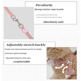 Pink Lace Y-Shaped Pet Harness and Leash Set - Breathable Mesh Vest for Small to Medium Dogs and Cats - Comfortable Walking Gear with 150cm Leash(Size:S)