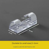 100 Pack Self-Adhesive Cable Clips Non-Marking Cord Management Holder for Desk and Car, Drill-Free Wire Fixer Solution for Local Workspaces(Small size)