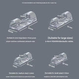 100 Pack Self-Adhesive Cable Clips Non-Marking Cord Management Holder for Desk and Car, Drill-Free Wire Fixer Solution for Local Workspaces(Small size)
