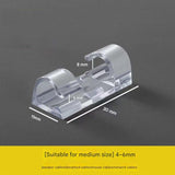 100 Pack Self-Adhesive Cable Clips Non-Marking Cord Management Holder for Desk and Car, Drill-Free Wire Fixer Solution for Local Workspaces(Medium size)