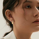9 Pairs Geometric C-Shaped Non-Pierced Ear Clips Minimalist Hollow Electroplated Alloy Ear Cuffs Painless Fashion Accessory for Local Women - Front View