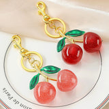 Fashionable Cherry Keychain with Fruit Pendant for Handbags and Keys Stylish Accessory Solution for Local Trendsetters(A04)