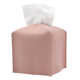 2 Pack Pink PU Leather Rectangular Tissue Box Covers Foldable Roll Paper Bag for Car Home and Bathroom Modern Storage Solution for Local Households