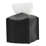 2 Pack Black PU Leather Rectangular Tissue Box Covers Foldable Roll Paper Bag for Car Home and Bathroom Modern Storage Solution for Local Households