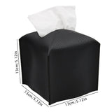 2 Pack Black PU Leather Rectangular Tissue Box Covers Foldable Roll Paper Bag for Car Home and Bathroom Modern Storage Solution for Local Households