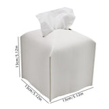 2 Pack White PU Leather Rectangular Tissue Box Covers Foldable Roll Paper Bag for Car Home and Bathroom Modern Storage Solution for Local Households