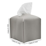 2 Pack Grey PU Leather Rectangular Tissue Box Covers Foldable Roll Paper Bag for Car Home and Bathroom Modern Storage Solution for Local Households