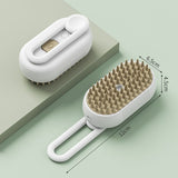 2 Pieces White Pet Electric Spray Massage Comb for Dogs and Cats 3-in-1 Steam Grooming Brush for De-shedding and Waterless Cleaning Solution for Local Pet Owners