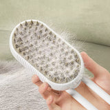 2 Pieces White Pet Electric Spray Massage Comb for Dogs and Cats 3-in-1 Steam Grooming Brush for De-shedding and Waterless Cleaning Solution for Local Pet Owners - Top-Down View