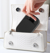 Black Adjustable Desktop Phone Stand Telescopic Foldable Portable Tablet Holder for Home Office and Streaming Ergonomic Solution for Local Professionals - Top-Down View