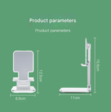Green Adjustable Desktop Phone Stand with Height Extension and Foldable Design for Online Classes and Streaming Comfortable Hands-Free Solution for Local Users - Top-Down View