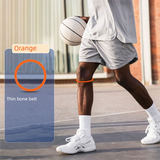 5 Pairs Orange Patellar Tendon Silicone Stabilizer Knee Straps for Running and Basketball, Breathable Elastic Support Bands for Local Active Individuals