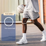 5 Pairs White Patellar Tendon Silicone Stabilizer Knee Straps for Running and Basketball, Breathable Elastic Support Bands for Local Active Individuals